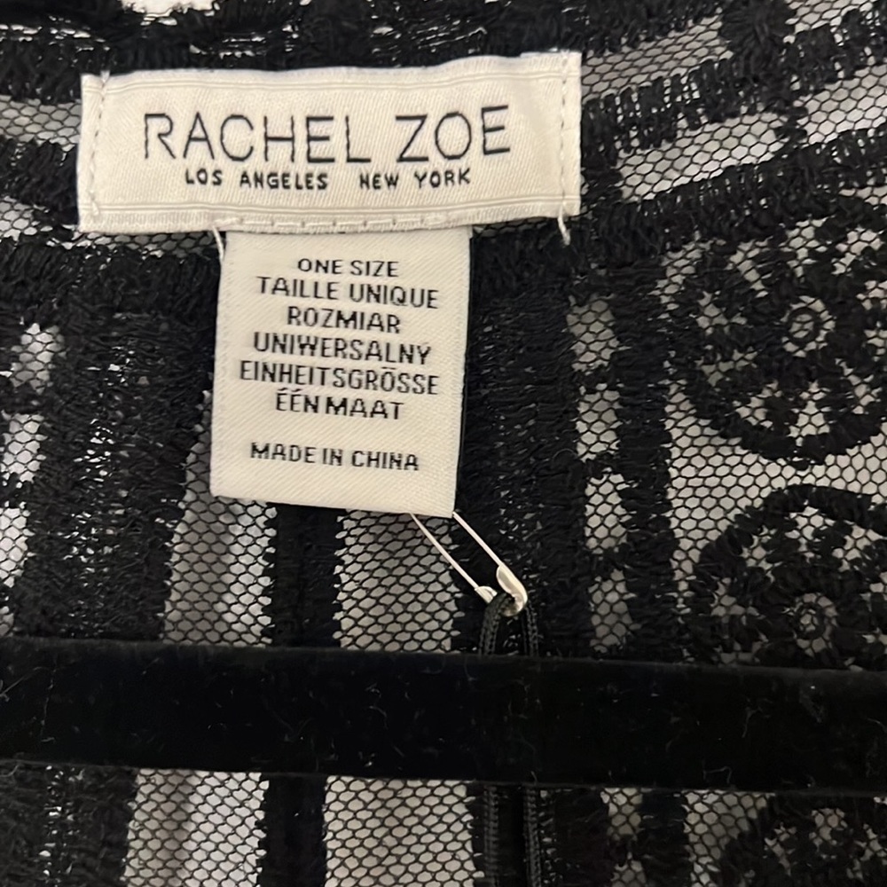 ❌SOLD❌ Rachel Zoe Black Lace Boho Coverup OS - Picture 4 of 6